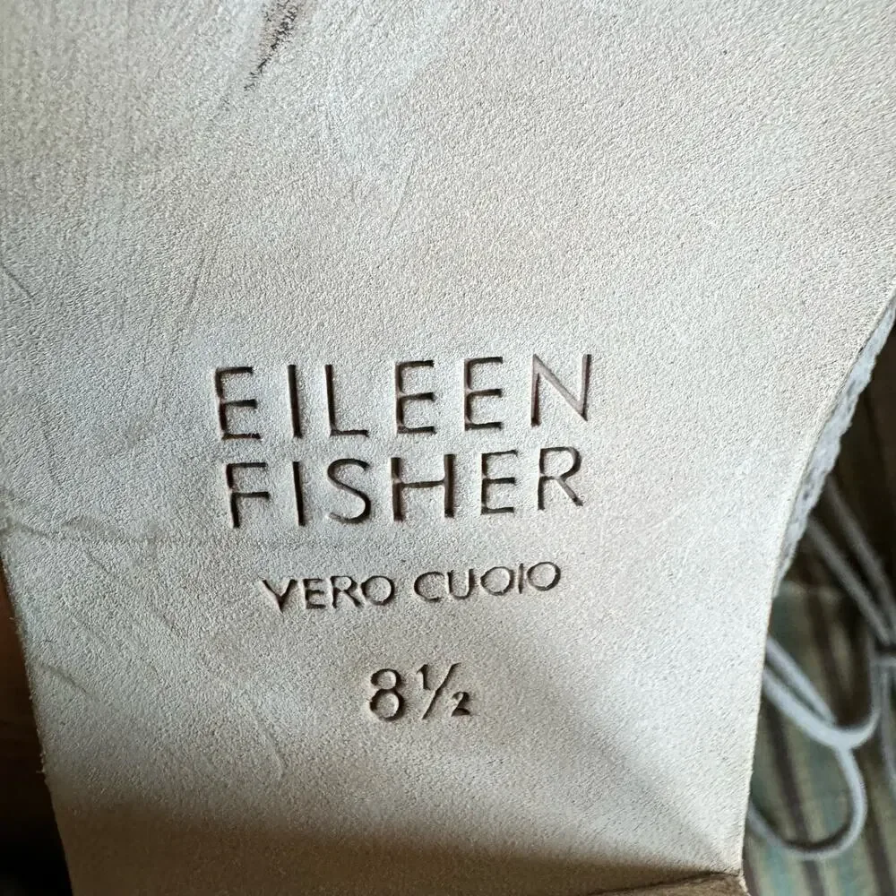 Eileen Fisher Open Toe Lace Up Booties - Slew Suede Size 8.5